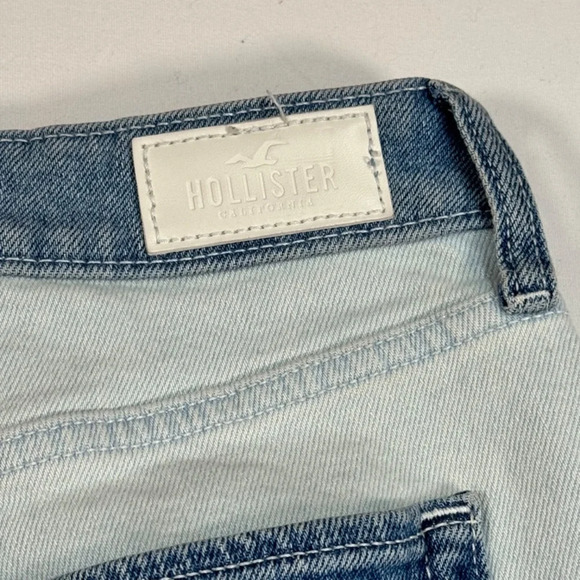 Hollister Curvy  Mom Jeans Womens Size 7/28 Light Medium Blue High Rise - Picture 8 of 9